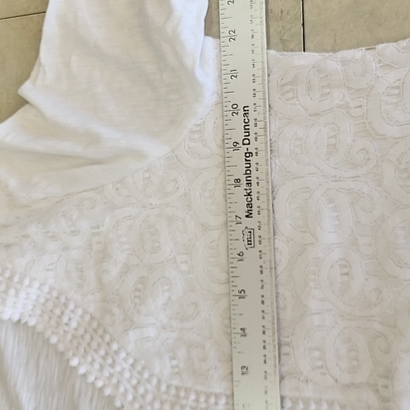 JM Collection Lace knitted long sleeve top - Picture 6 of 7